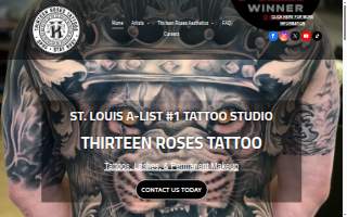 Thirteen Roses Tattoo & Aesthetics of Maryland Heights website