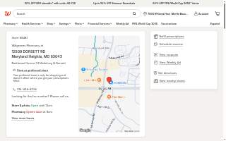 Walgreens Pharmacy of Maryland Heights website
