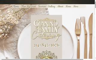 Gianino Family Catering website