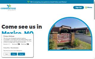 Cornerstone Family Medicine of Mexico website
