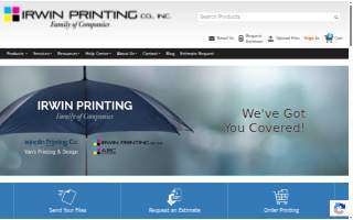 Irwin Printing website