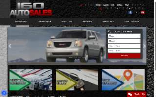 160 Auto Sales website