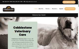 Cobblestone Veterinary Hospital website