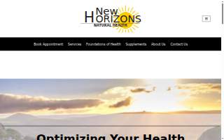 New Horizons Natural Health website
