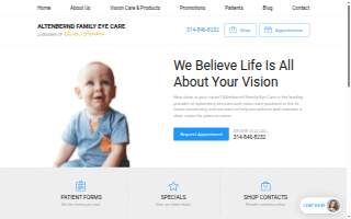 Altenbernd Family Eye Care website