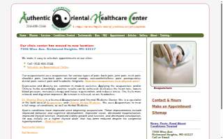 Authentic Oriental Healthcare Clinic, LLC website