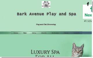 Bark Avenue Play and Spa website