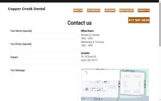 Copper Creek Dental website