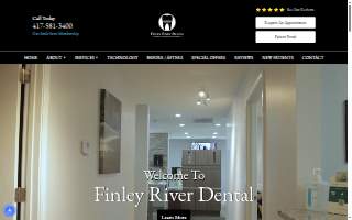 Finley River Dental website