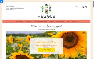 Hazel's Flowers website