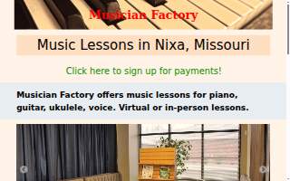 Musician Factory website