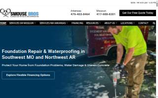 Smouse Bros Foundation Repair and Waterproofing of Ozark website
