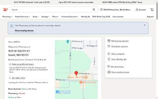Walgreens of Ozark website