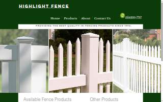 Highlight Fence & Vinyl Building website