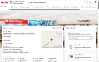 MinuteClinic at CVS of Peculiar website