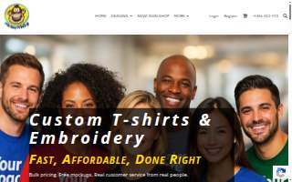 Monkey Printing & Embroidery LLC website