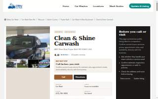 Clean & Shine Carwash website