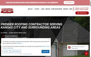 Brewster Roofing website