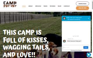Camp Pet Vet website