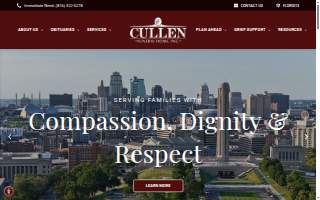 Cullen Funeral Home, Inc. website