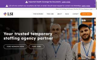 LSI Staffing of Raymore website