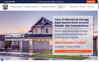 Priority Garage Door Service website