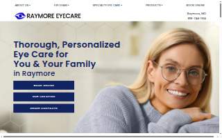 Raymore Eyecare website