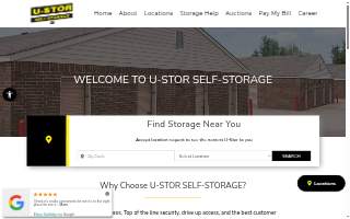 U-Stor Self Storage Belton website