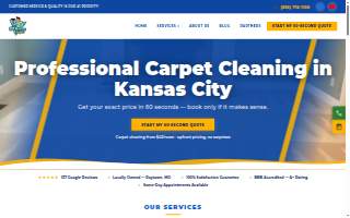 KC Clean Carpets website
