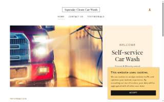 Squeaky Clean Car Wash website