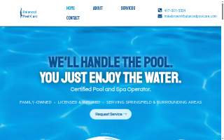 Balanced Pool Care website