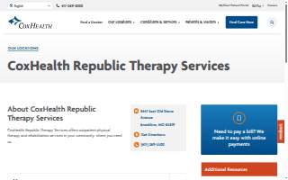 CoxHealth Republic Therapy Services website