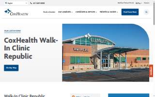 CoxHealth Walk-In Clinic Republic website