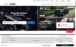 Pinegar Chevrolet Body Shop website