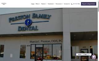 Preston Family Dental website