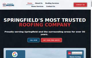 Teague Roofing Plus website