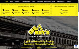 Big Boy's Towing & Recovery website