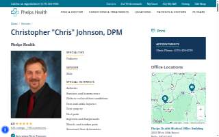 Chris Johnson, DPM website