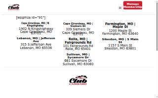 Club Car Wash website