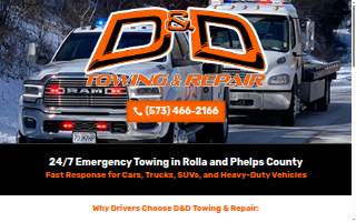 D&D Towing & Repair website