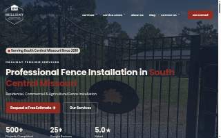 Holliday Welding and Fence website