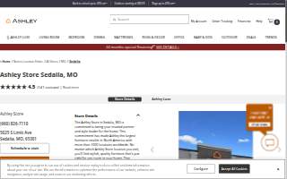 Ashley Store of Sedalia website