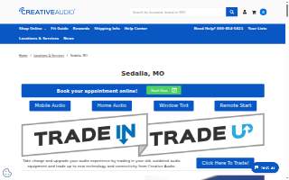 Creative Audio of Sedalia website