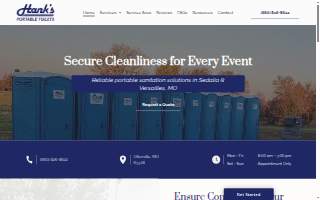 Hank's Portables & Septic Service LLC website
