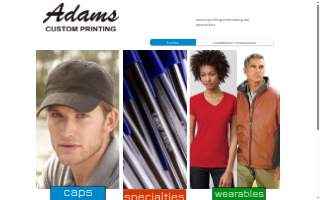 Adams Custom Printing website