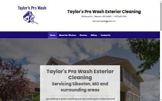 Taylor's Pro Wash Exterior Cleaning website