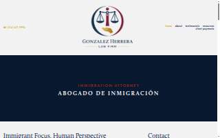 Gonzalez Herrera Law Firm, LLC website