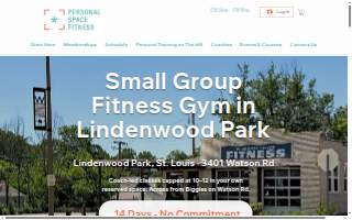 Personal Space Fitness website