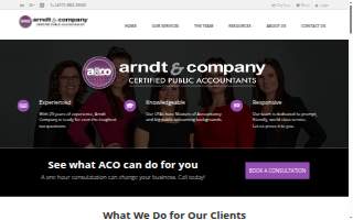 Arndt Company CPAs website