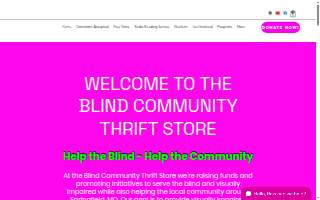 Blind Community Thrift Store website